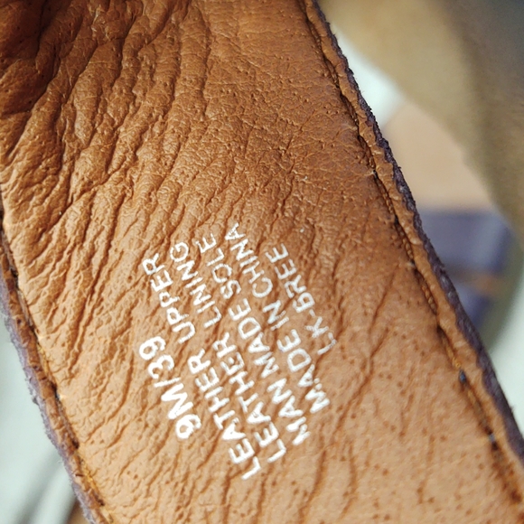 🟥NWOT Lucky Brand Bree Purple Leather Strappy Platform Wedge Sandal - Picture 16 of 16